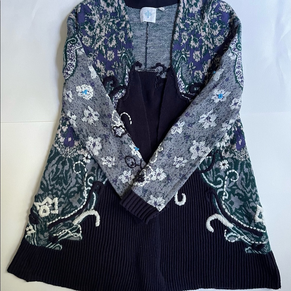 Anthropologie HWR Emma Hand Stitched Cardigan S